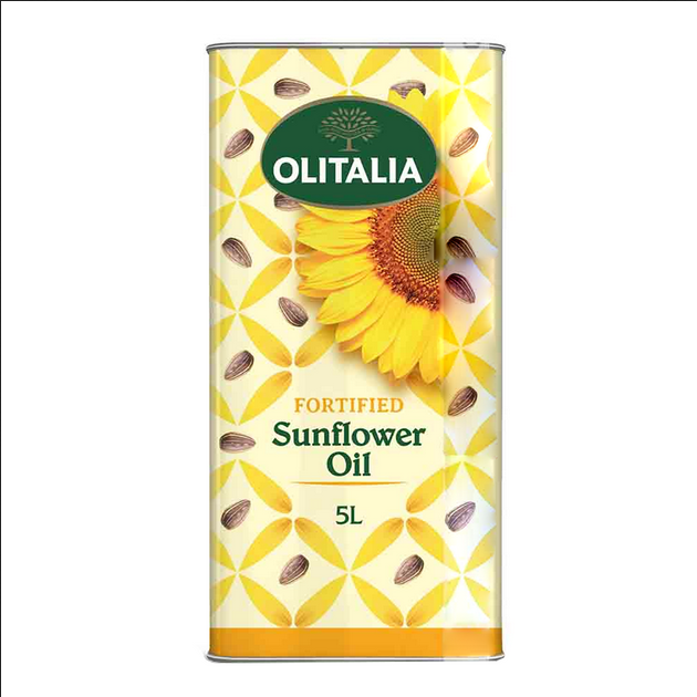 Olitalia Fortified Sunflower Oil (Tin) 5 LTR( Italy)
