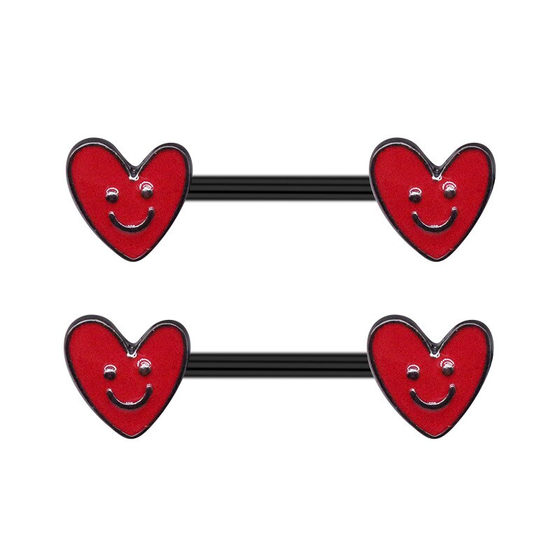Halloween Bat Punk Devil Wings Nipple Ring Ghost Hand Heart Nipples Stud Piercing Stainless Steel Drill Ball Milk Ring Chains. 