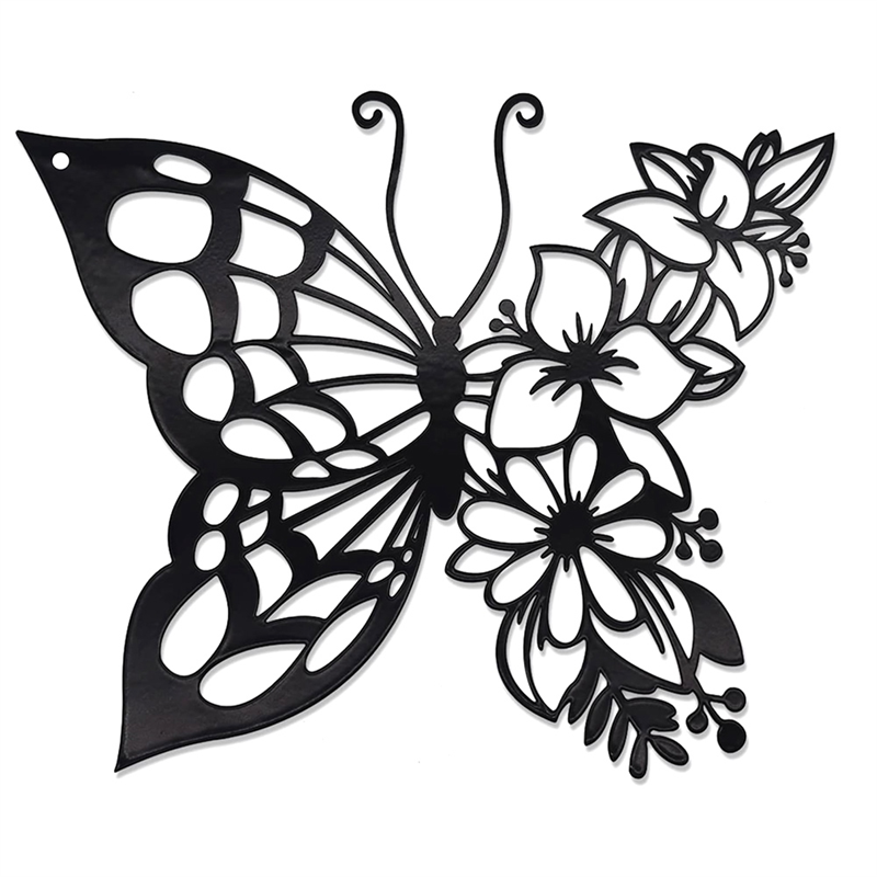 Butterfly Decoration Wall Art Wall Home Decor Hanging Appearance Wall Decor Metal Hanging Butterfly Decor