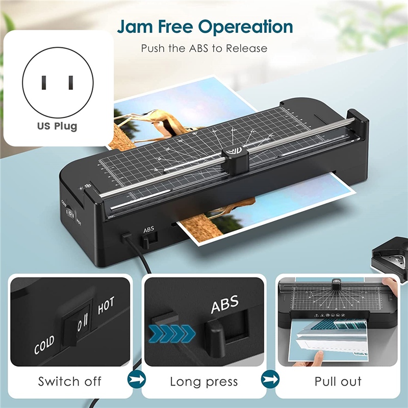 4-In-1 Laminator Thermal Laminating Machine Lamination Kit Laminator Machine for Office Home Classroom -US Plug. 