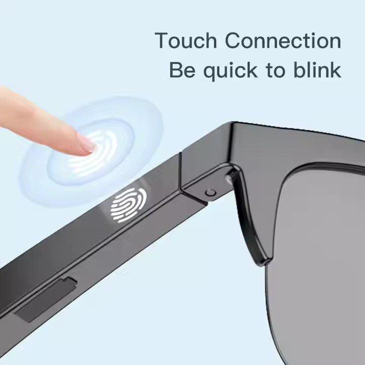 Unisex Smart Sunglasses with Hi-Res Audio, HD UV Protection, Wireless Calls & Music, Long Battery Life, Rechargeable, Touchpad Control By Latfu