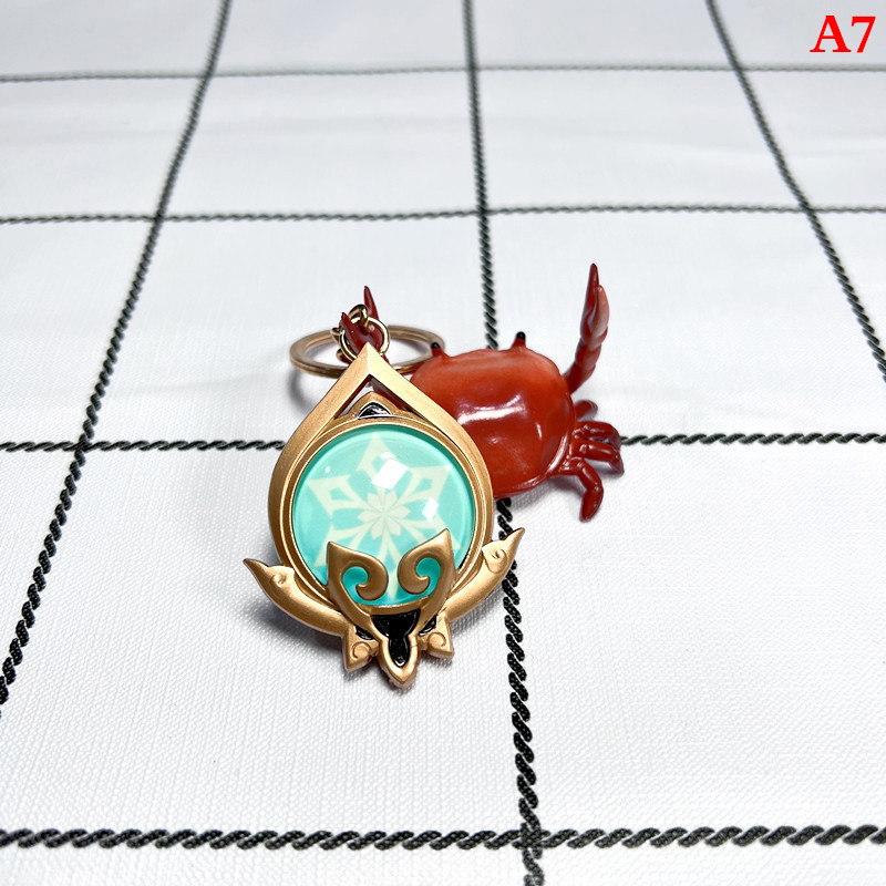 Loveshopping* Anime Keychain Genshin Impact Vision Element God's Eye for Men Car Key Chain Wom. 