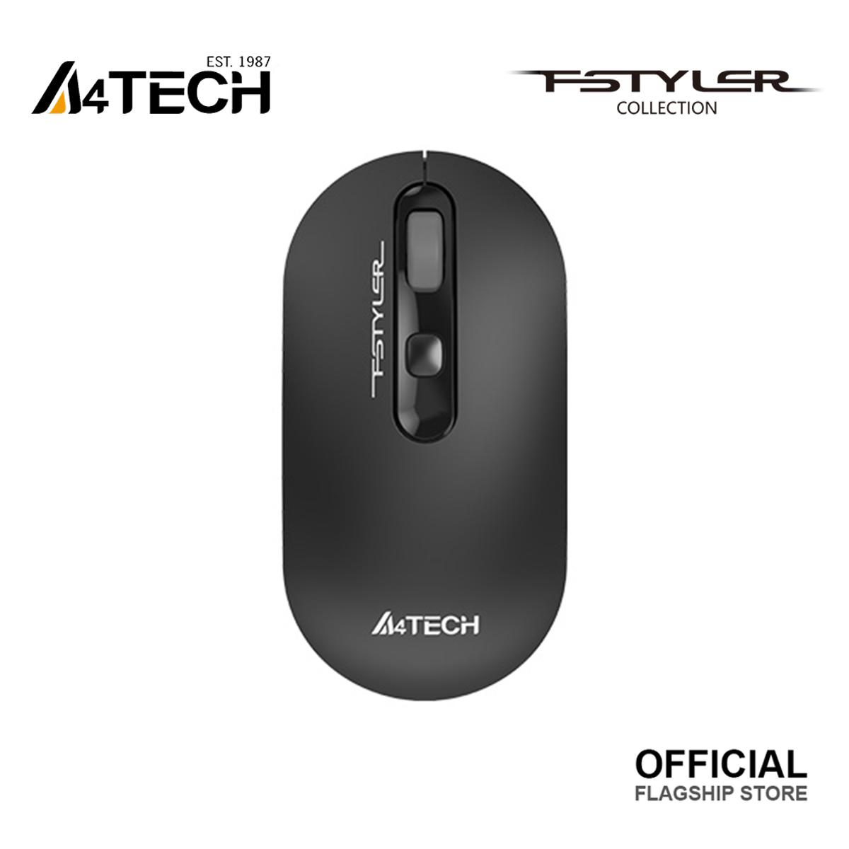 A4tech Fstyler FG20 2.4G Wireless Mouse - 2000 DPI - Optical Sensor - Nano USB Receiver - Grey/Ash Blue