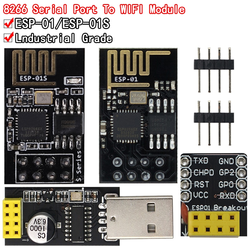 ESP01 Programmer Adapter UART GPIO0 ESP-01 Adaptater ESP8266 CH340G USB to ESP8266 Serial Wireless Developent Board Module - 318069113