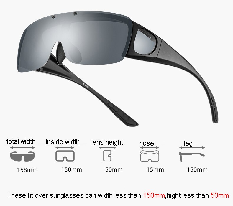 Stgrt Men Fit Over Sunglasses Polarized Plastic Frame With Lens Folding Wear On Regular Prescription Glasses. 