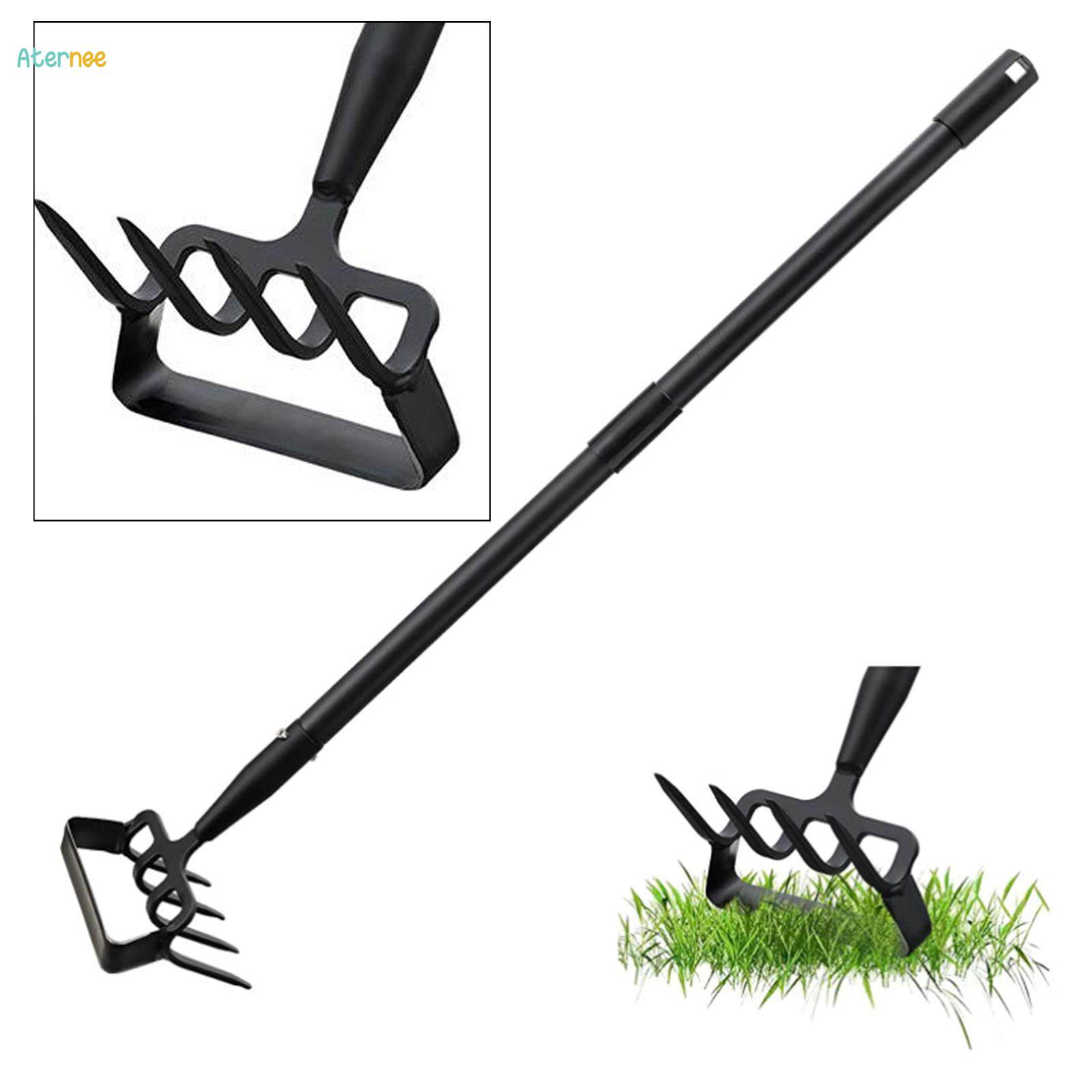 Hoe and Cultivator for Weeding, 2 in 1 Heavy Duty with Handle, Scuffle Garden Hoe with Rake, Metal Weeding Loop Hoe