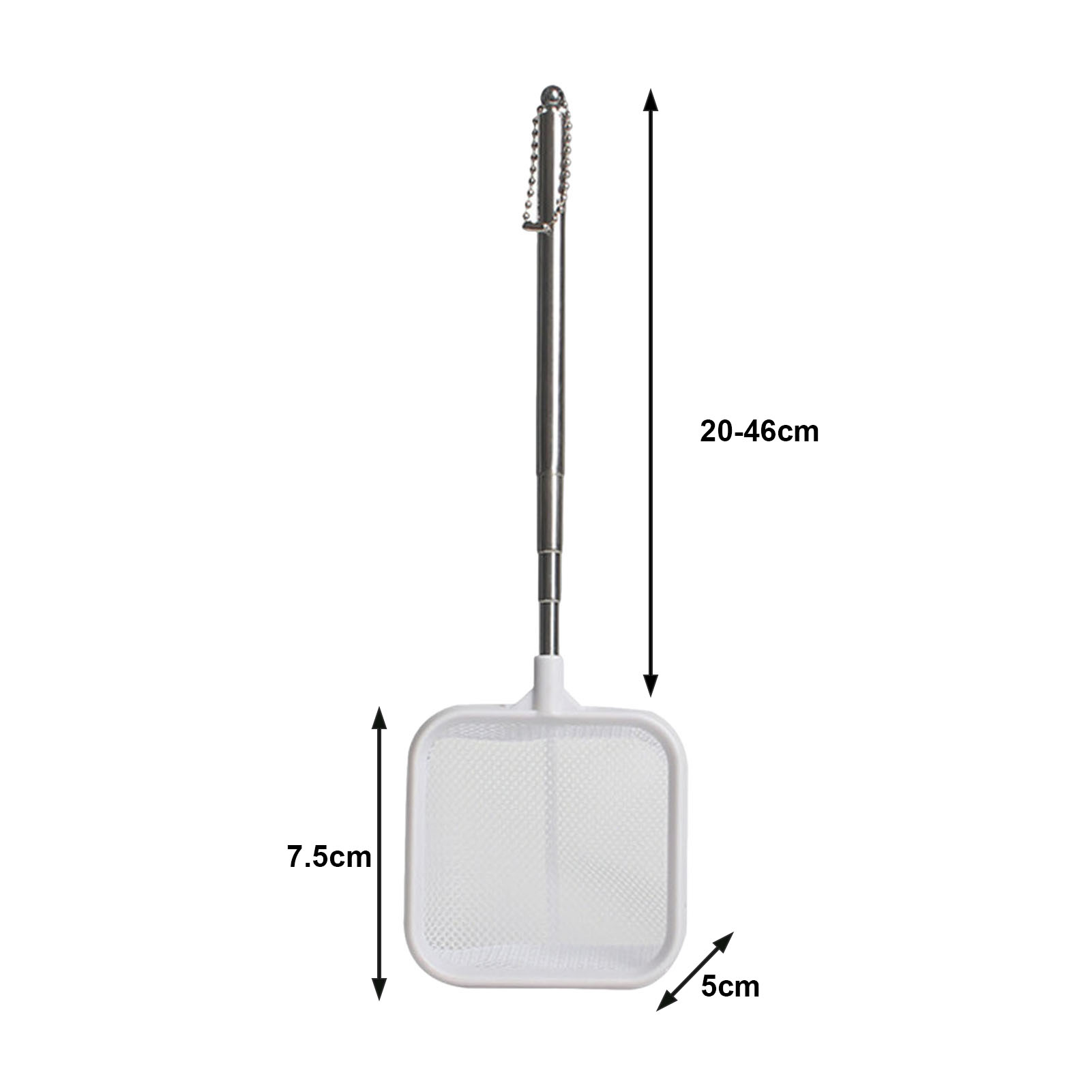 Radiant Safe Fish Net for Catching Fish Telescopic Stainless Steel Handle Fish Net for Shrimp Baby Fish Debris Removal Square Mesh Bag for Aquarium Cleaning Favorite Fish Tank Net. 