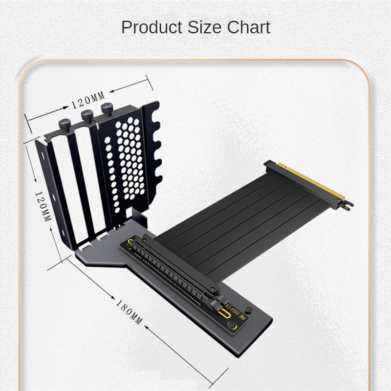 Universal Vertical GPU Holder Riser ATX Matx Case VGA Graphics Card Steering Bracket for 3090, 4090 Graphics Cards Black. 