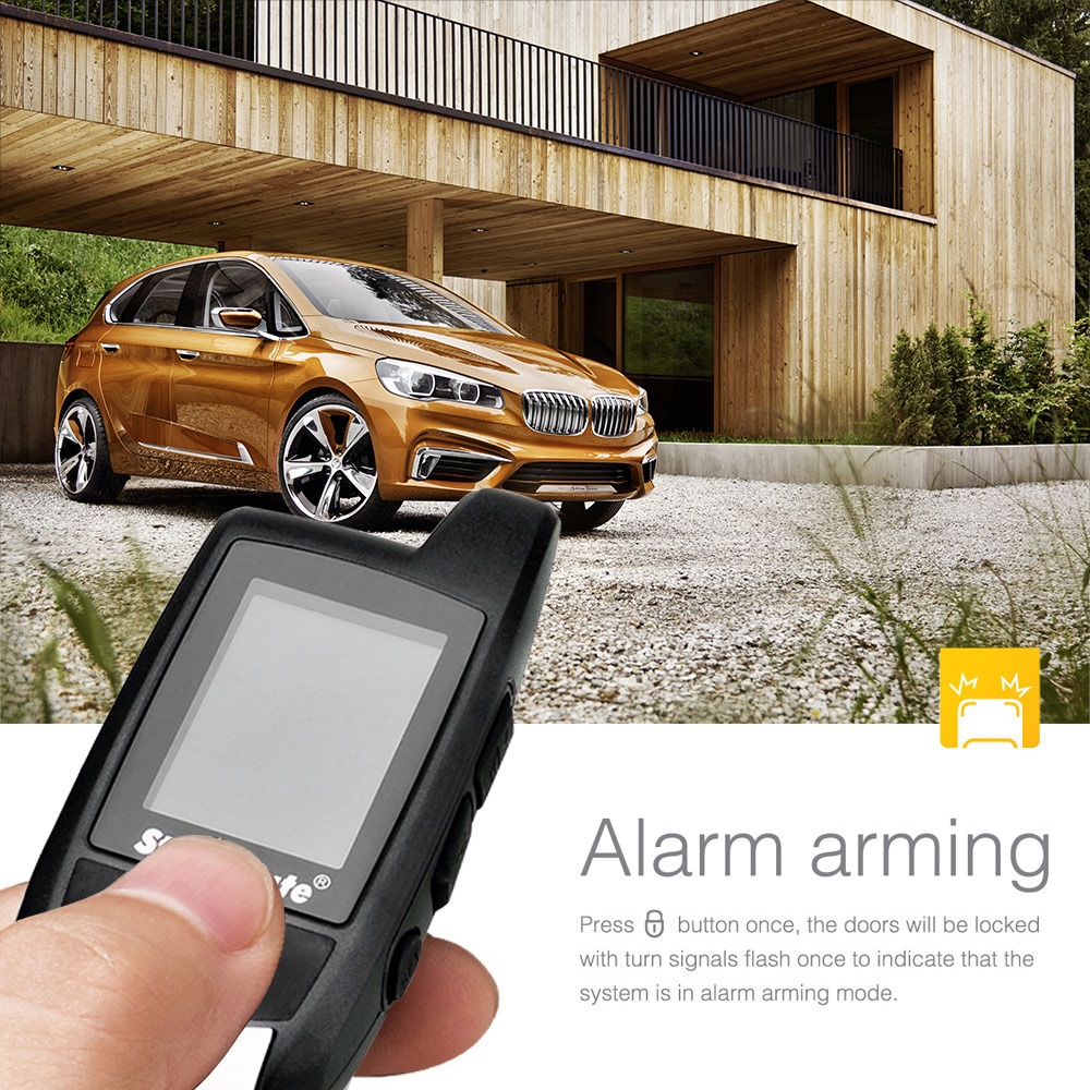 Steelmate 888E Two Way LCD Car Alarm Keyless Entry Security System. 