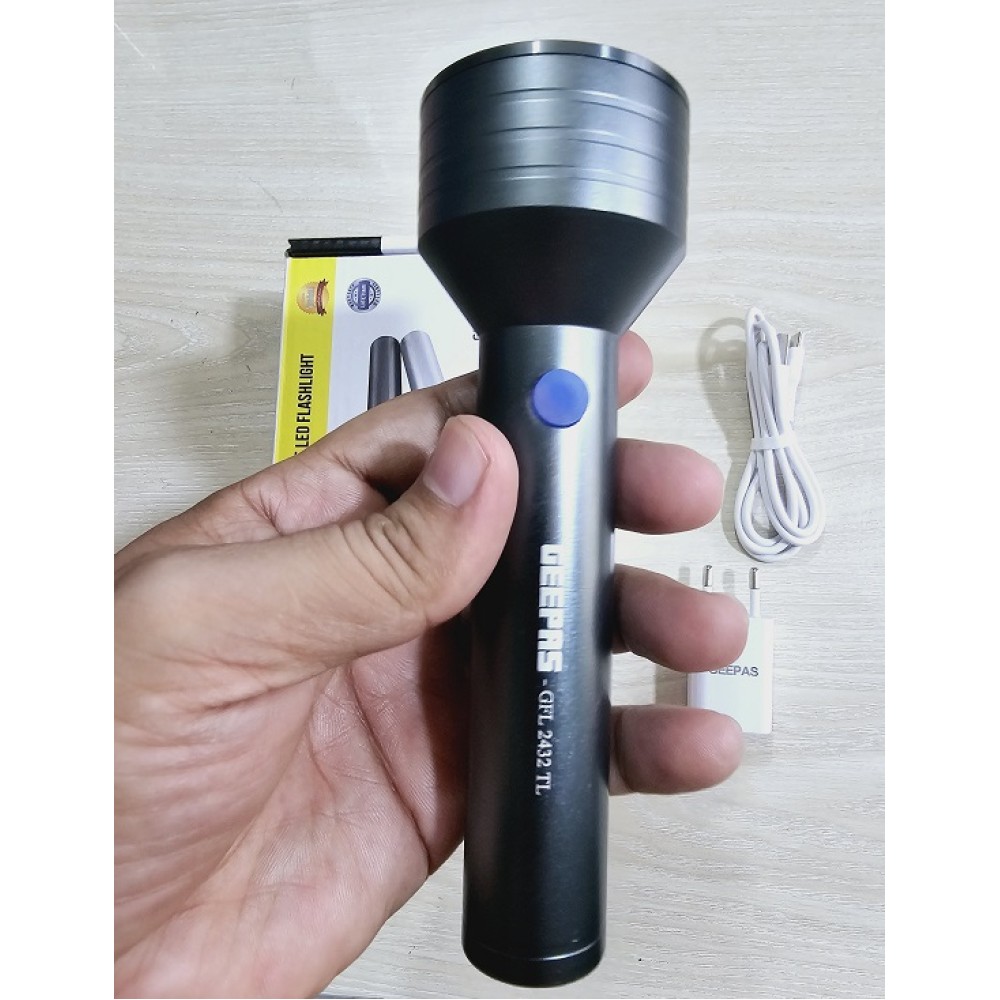 Geepas GFL-2432TL Rechargable LED Flashlight Torch Light. 
