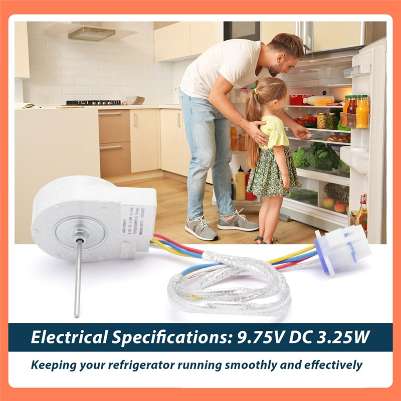 WR60X10277 Upgraded Refrigerator Evaporator Fan Motor Replacement for Fridge Freezer Evap Replace Parts 197D2039P013. 
