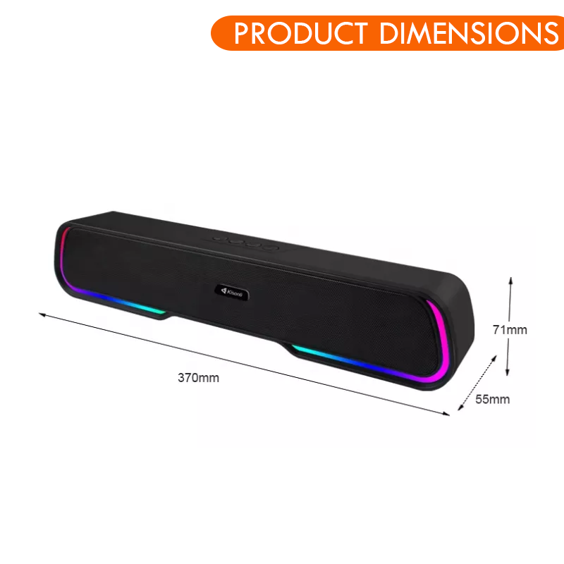 Bluetooth Speaker Soundbar Kisonli LED-913 RGB Gaming Soundbar - Portable Soundbar with RGB Lighting - Elevate Your Audio Experience and Gaming. 