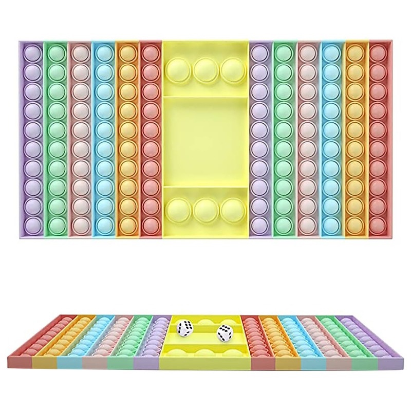 Big Size Pop It Fidget Toy Jumbo Bubble Sensory Toy Large Rainbow Chess Board Giant Interactive Stress Relief Game for Kids. 