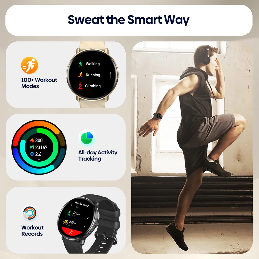 Zeblaze GTR 3 Pro Amoled Display Smart Watch Fitness & Wellness Smart Watch. 