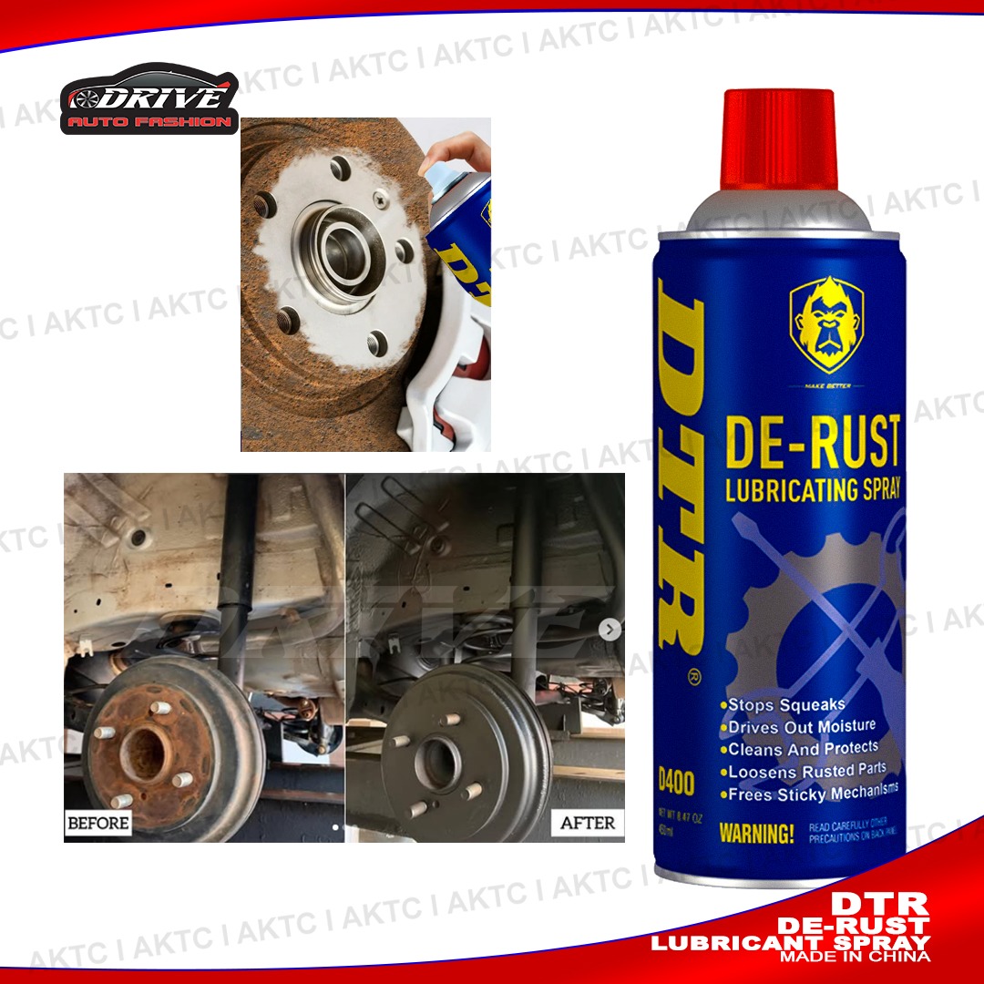 DTR DE-RUST Lubricating Spray Anti rust – Ultimate Rust Remover and Lubricant-450 ml. 