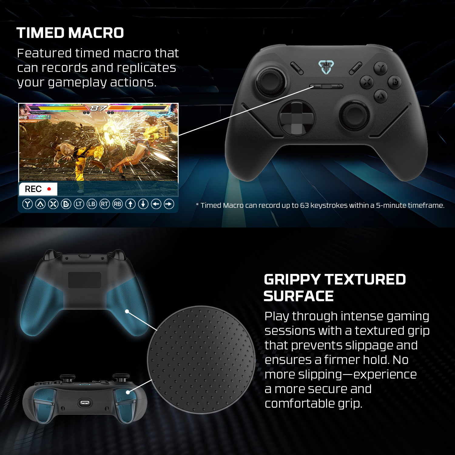 FANTECH WGP13S Shooter-III Multi-Platform Gamepad Wired & 2.4 Ghz Wireless Controller Gamepad Console Joystick Duel Mode USB Type C. 