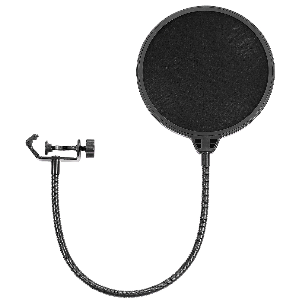 Neewer Professional Microphone Pop Filter Mask Shield Compatible with  Dual Layered Wind Pop Screen With A Flexible 360 Degree Gooseneck Clip Stabilizing Arm. 
