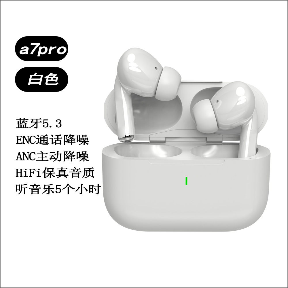 a7pro bluetooth headset 5.3 ANC noise reduction music TWS earplugs in-ear cross-border seven-generation wireless headset. 