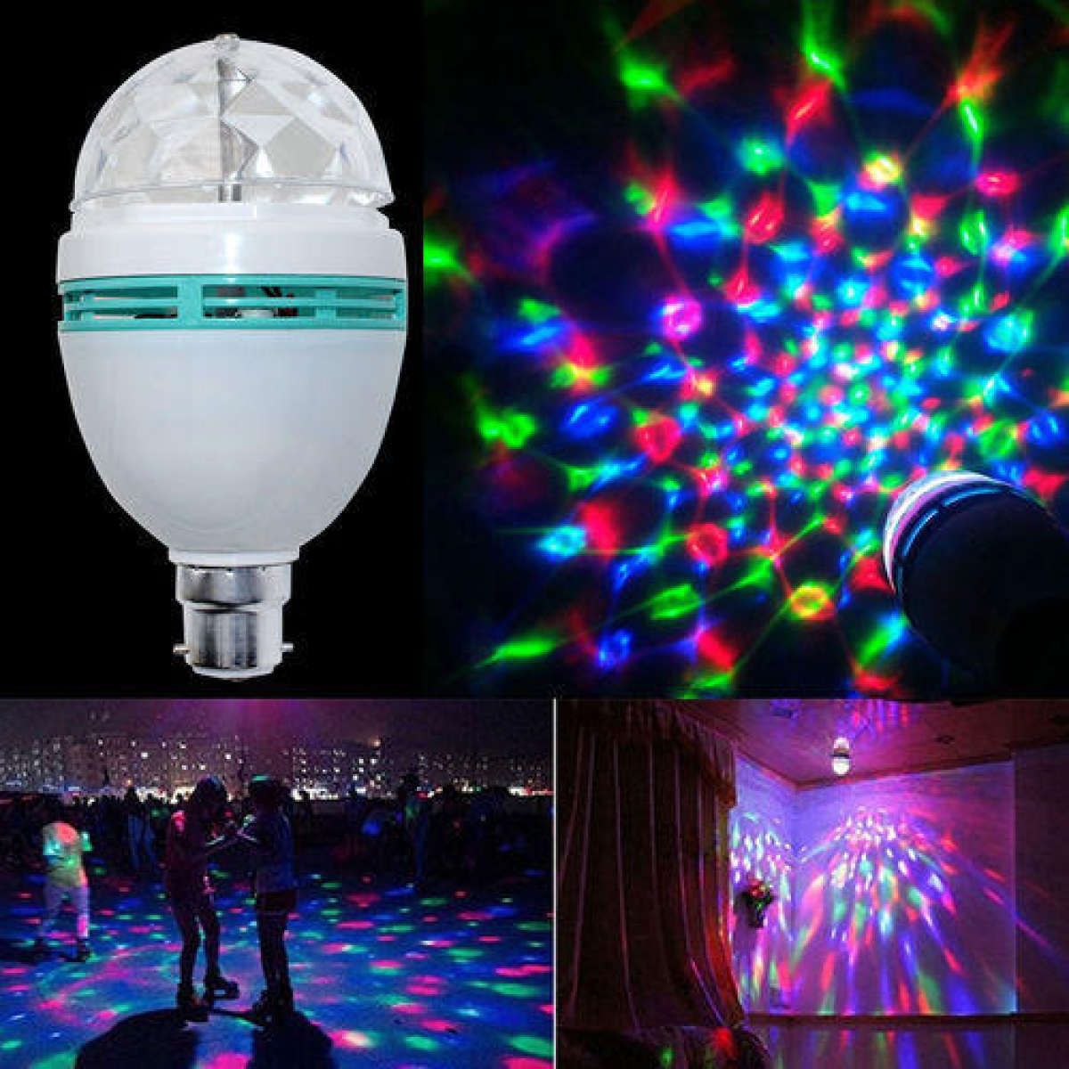 360 Degree LED Rotating Bulb Magic Disco Light