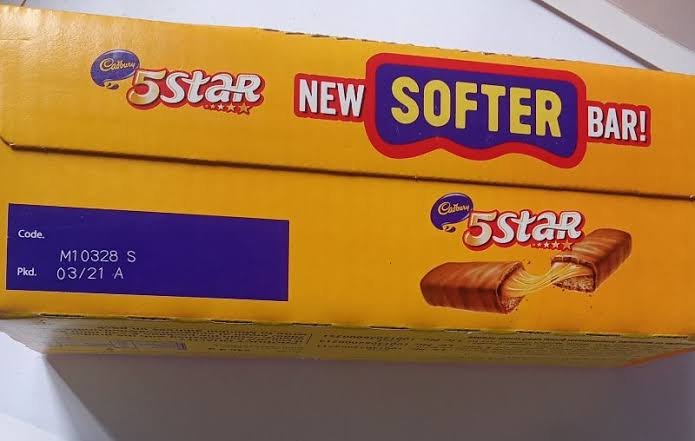 Cadbry 5 Star Chocolate Bar (Indian) 1box = 40pcs. 