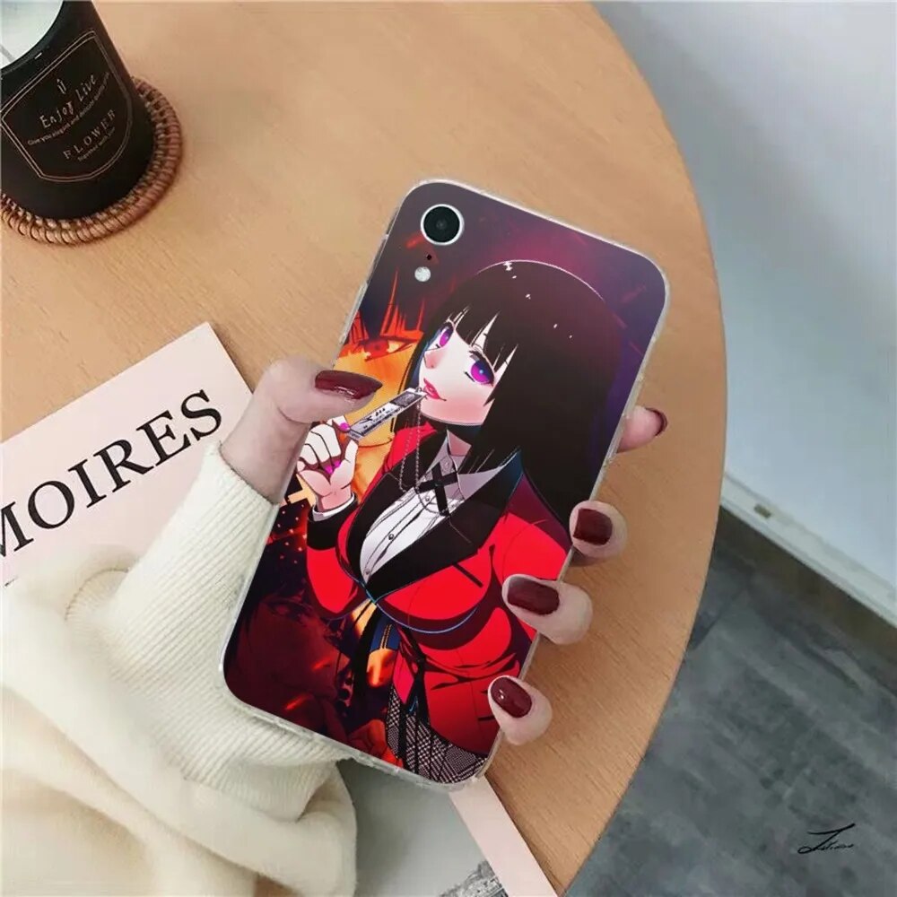 Kakegurui Jabami Yumeko Phone Case for iPhone 15 8 7 6 6S Plus X SE 2020 XR XS 14 11 12 13 Mini Pro Max Mobile Case. 
