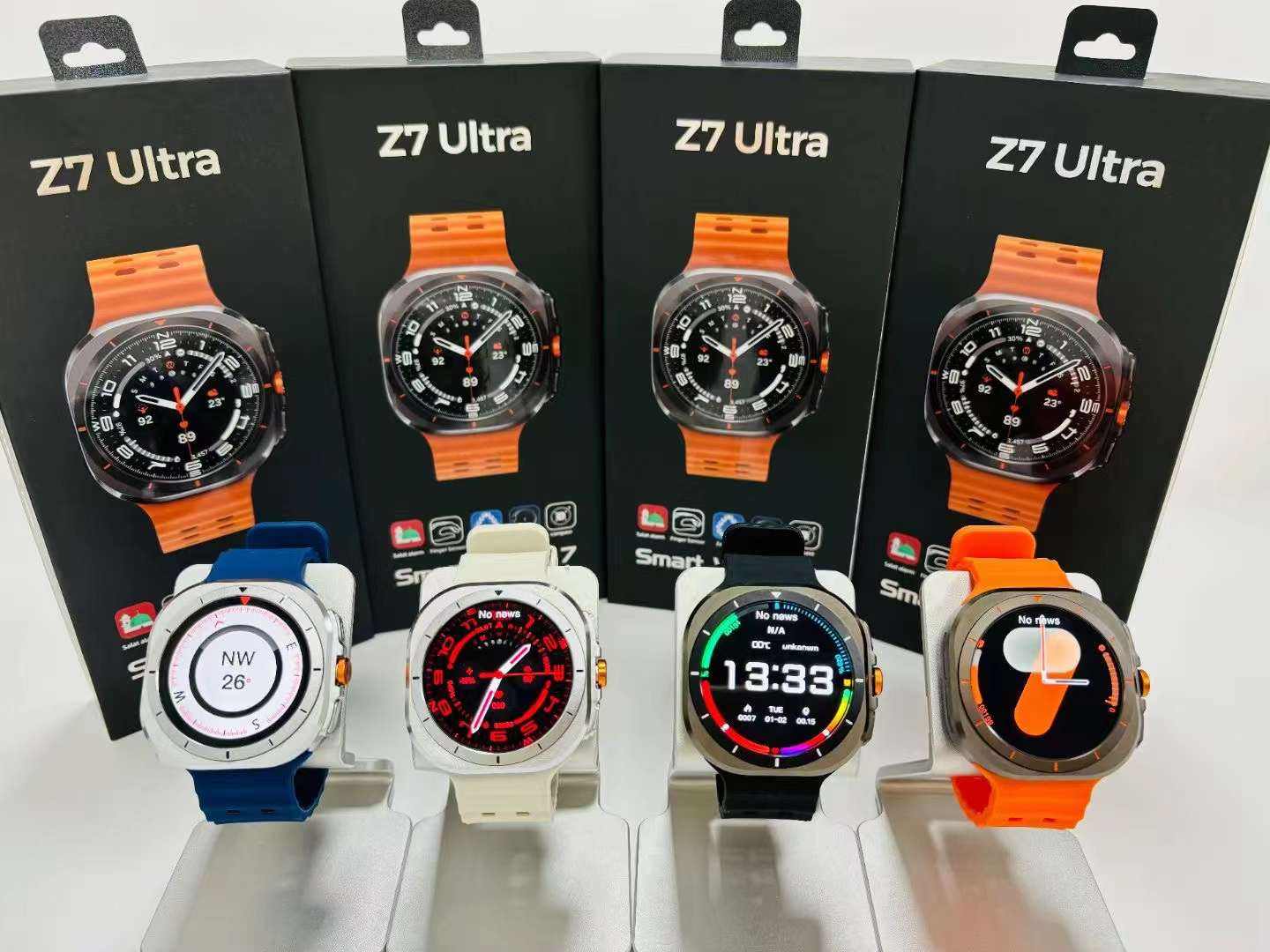 z7 ultra smartwatch smart watch ultra 2024 sport SOS compass navigation heath sleep monitor mobile phone call z7ultra. 