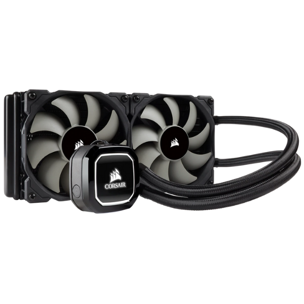 Corsair Hydro Series H100X Dual Fan Liquid CPU Cooler. 