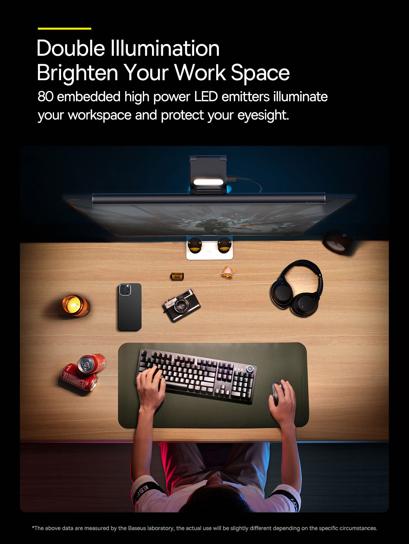 Baseus iwok2 Series USB Asymmetric Light Source Screen Hanging Light Youth. 