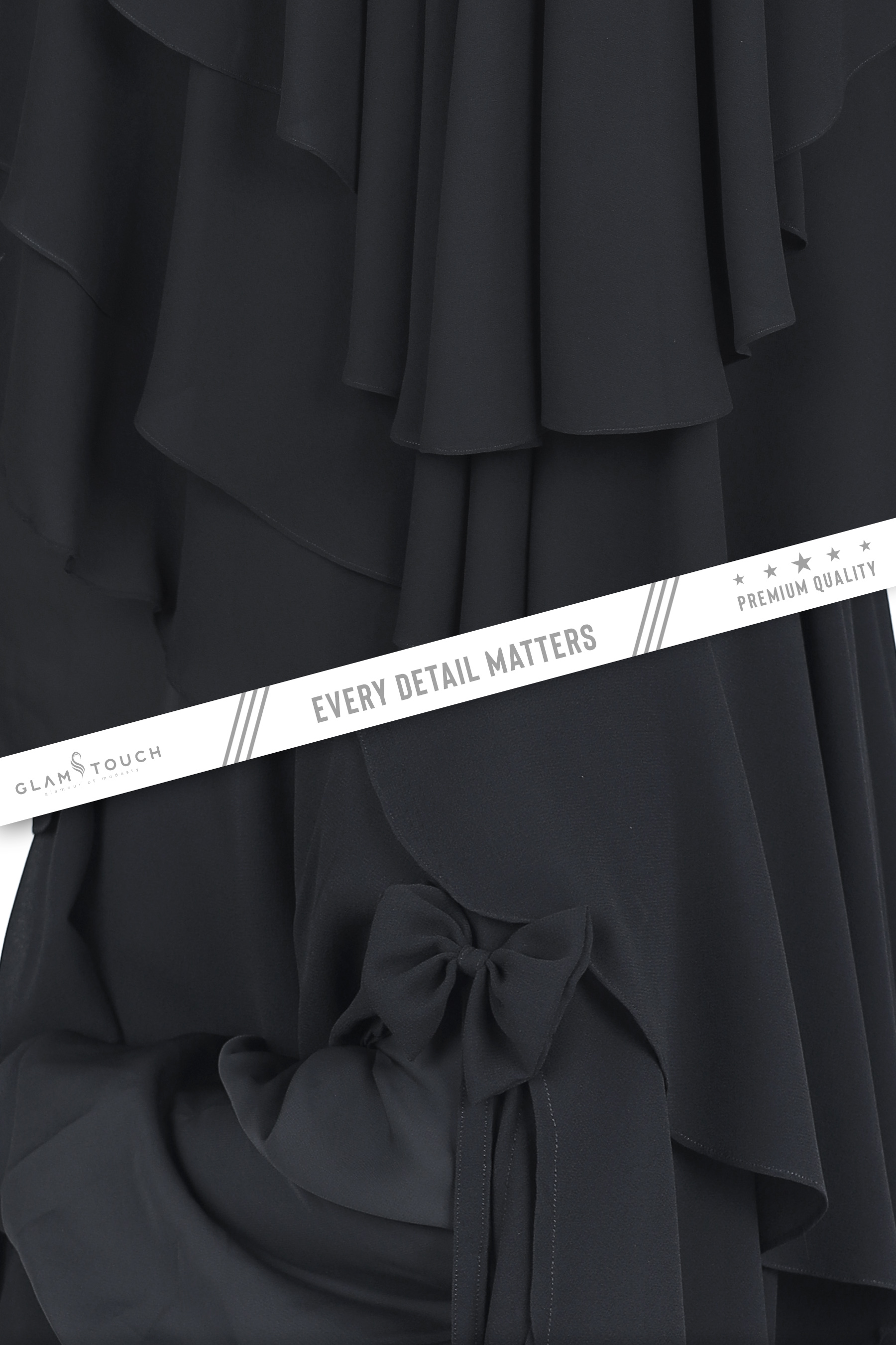 Glam Touch Premium ABRU 3 Layer Hijab Niqab Set. 