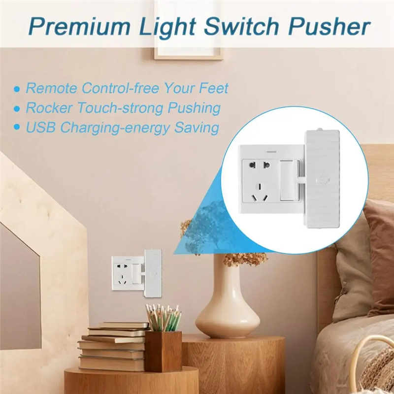 Wireless Remote Control Turn Off/on Lights Auto Press Wall Switch Bot Automatic Physical Finger Click Switch Button Home Replacement. 