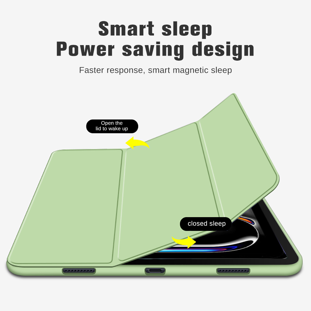 For Apple iPad Pro 13 (2024)13 inches Honeycomb Tri-Fold Leather Case Without Pen Groove for Apple iPad Pro13 (2024) Partially Foldable Drop-proof Soft Color Tablet Case. 