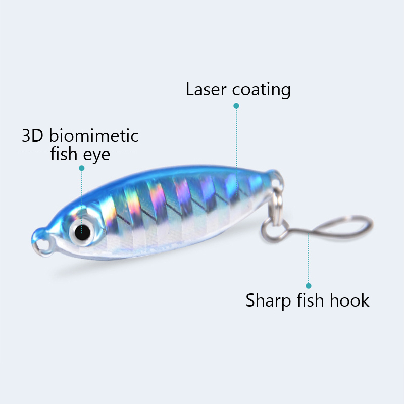 Ma Kou Xiao Tie Ban Single Hook Road Ya Bait White Bar Crossed Mouth Micro Object Sequin Mini Long Range Throwing Fake Bait Demoo. 