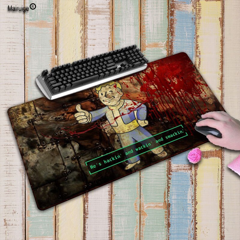 【happy one】Mairuige Fallout 4 Large Mouse Pad Lockedge Mouse Mat For Laptop Computer Pad Desk Pad For 2 LOL Mousepad. 