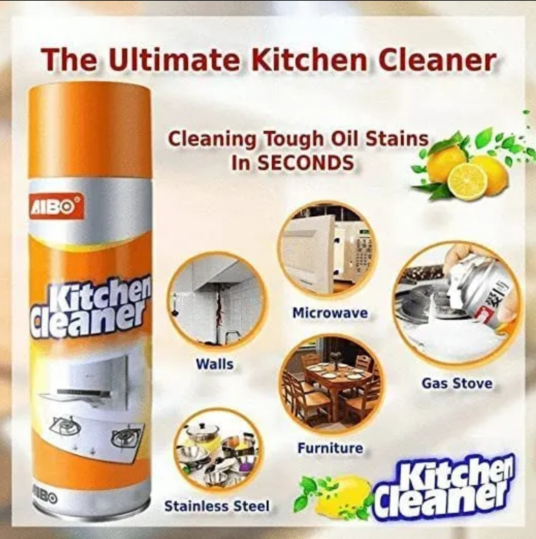 Powerful Kitchen Oil Cleaner Spray - Easily Removes Tough Grease and Grime from Various Surfaces - 500ml. 