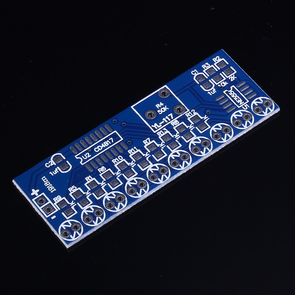 【happy one】NE555+CD4017 Flash Kits Flashing LED Light Suite 5.4x2.1cm Electronic Circuit Production Parts. 