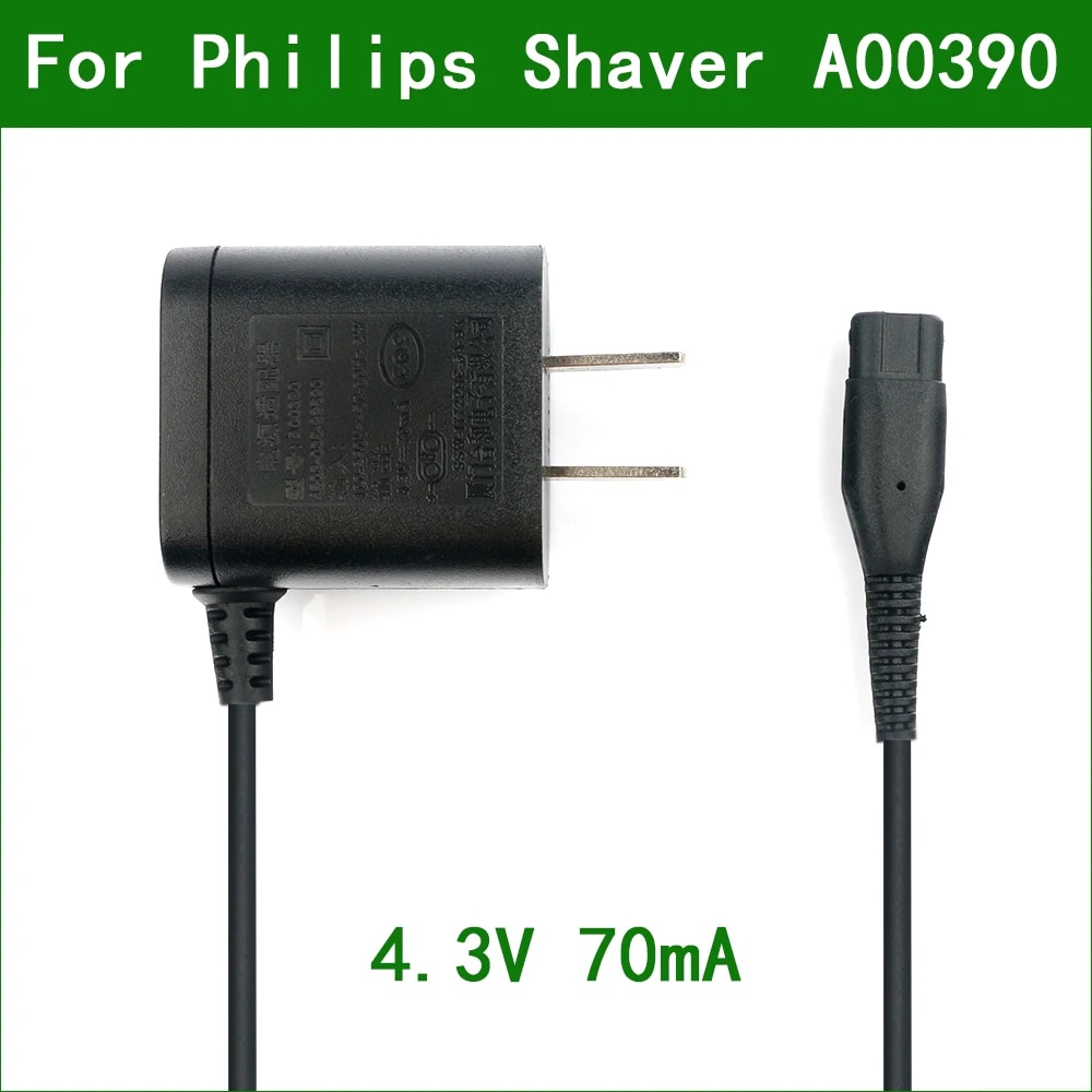A00390 4.3V 70mA EU US Wall Plug AC Power Adapter Charger for Philips Electric Shaver MG3721 QG3339 MG3712 QG3334 MG3720 MG3731. 