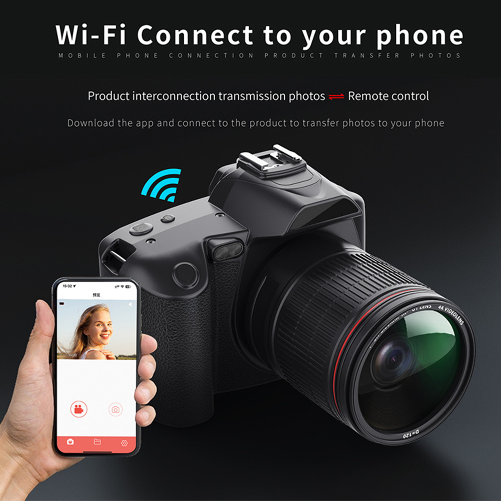 GC Digital Camera HD Camera Digital WIFI Night Vision Camera With 16X Digital Zoom Professional Camera 4K Video Vlogging Camera. 