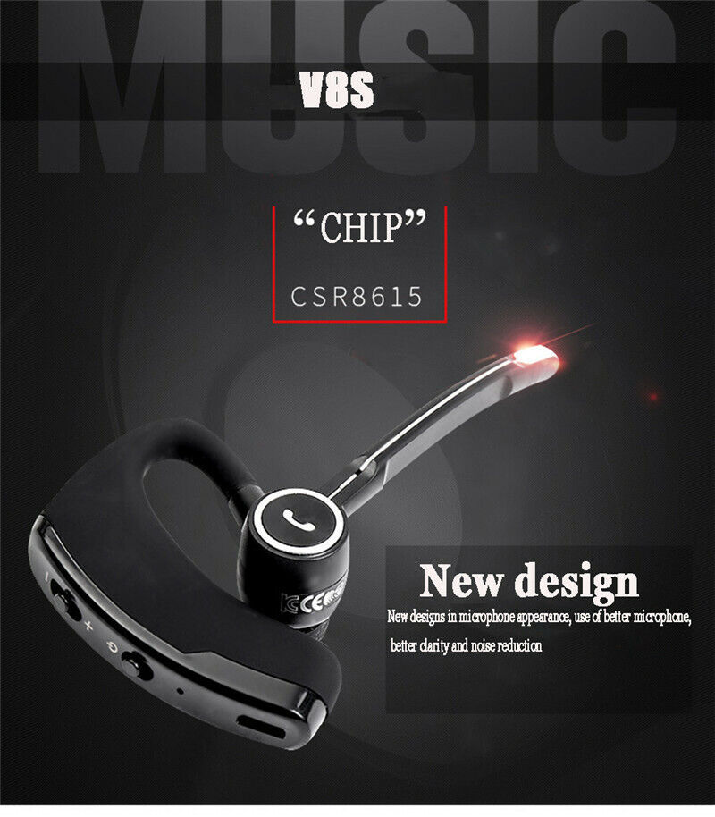 Bluetooth Wireless Earpiece Headsets for iPhone Andorid Cell Phone Car Calling. 