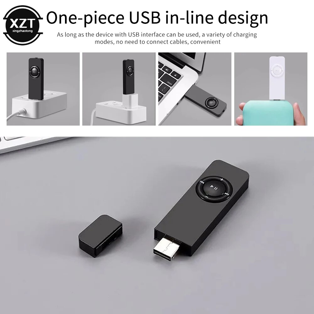 USB In-line Card MP3 Player Portable U Disk Mp3 Player Music Media MP3 Player Support Micro SD/TF Card Long Strip Music Player. 
