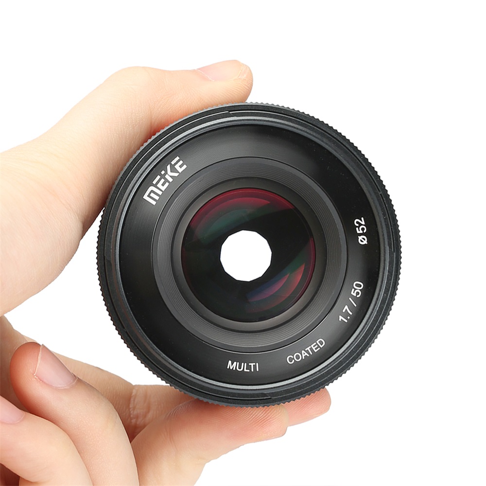 Meike 50mm F1.7 Full Frame Lens For Nikon Canon RF Sony alpha E A6300 A6000 A6500 NEX3 NEX7 A7 A7II A7III Mirrorless Camera. 