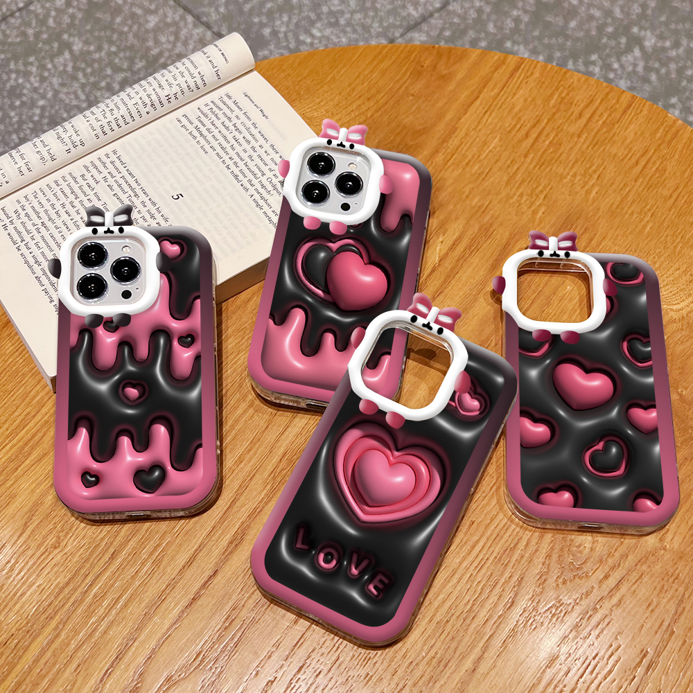 FELMYST for Redmi Xiaomi Poco M2 Back Cover Love Heart 3D Print