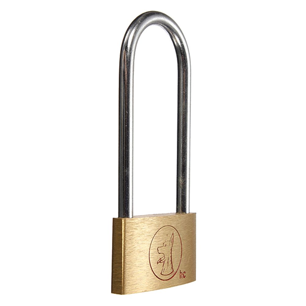 New Brass Padlock Long Shackle Travel Luggage/Suitcase/Gate Lock Security 3 Keys