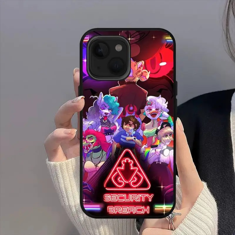 FNAF Game Security Breach Phone Case For iPhone 11 12 Mini 13 14 Pro XS Max X 8 7 Plus SE XR Shell. 
