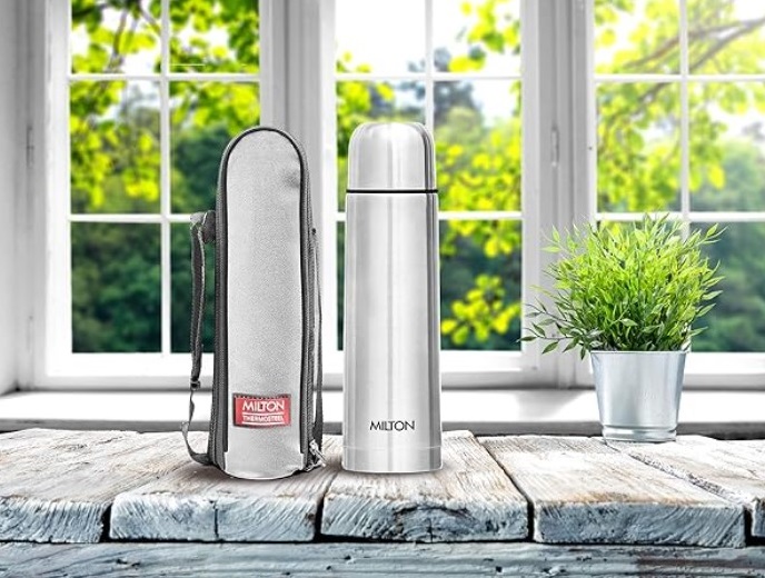 MILTON Thermosteel Flip Lid Flask-350ML (Made in india). 