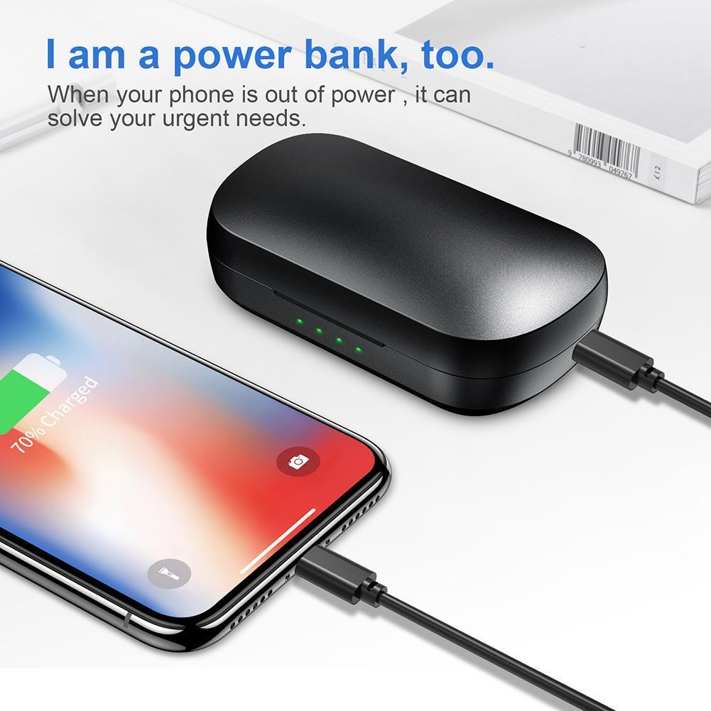 For IP010 PLUS Wireless Charging With Mobile Power Bluetooth Headset Bluetooth 5.0 Sports Wireless Binaural Earphone. 