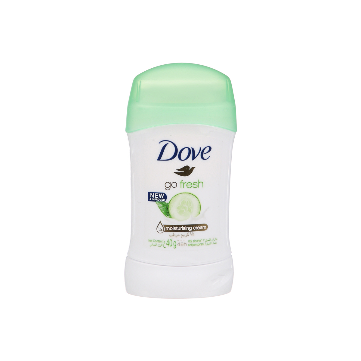 Dove Go Fresh Women's Antiperspirant Deodorant Stick With 48hr Protection  Cucumber & Green Tea Alcohol Free Antiperspirant With ¼ Moisturising Cream  40 g | Sharjah Co-operative Society