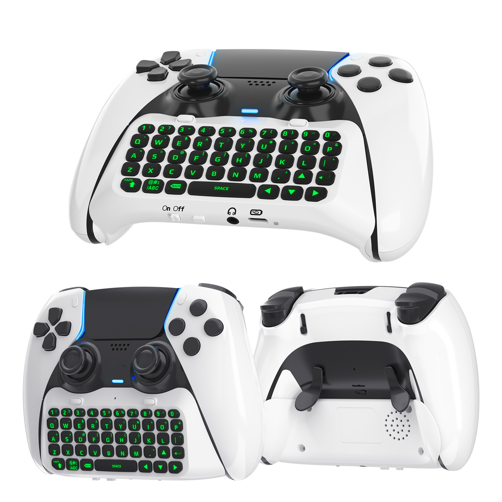 Backlit Keyboard for Gamers Wireless Backlit Keyboard with Speaker for Ps5 Elite Easy Plug Play less Than Gaming Keyboard with Green Backlight. 