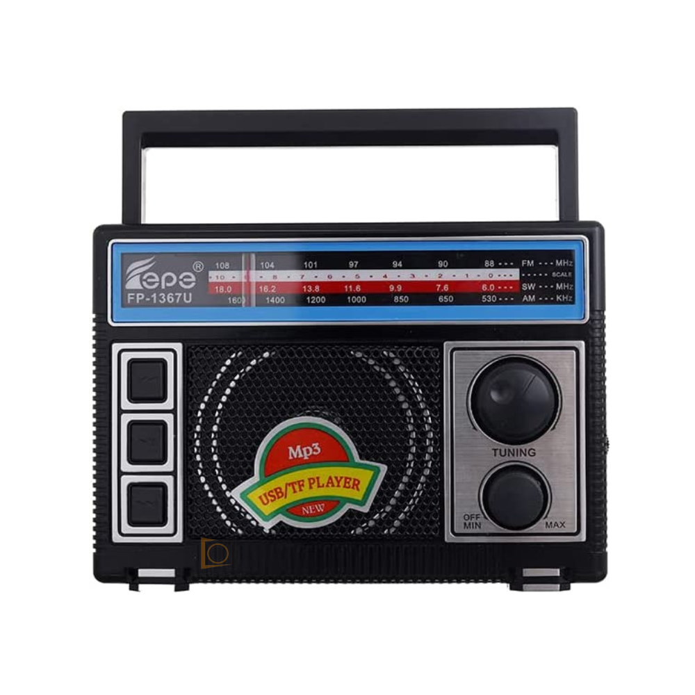 Fepe FP-1367U AM/FM/SW 3-Bands with USB/SD/TF Music Player Radio. 
