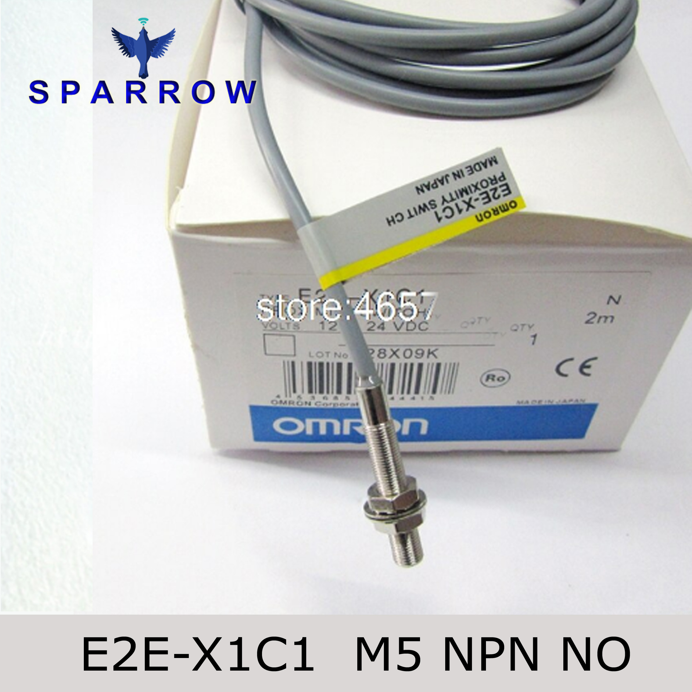 for Omron- E2E-X1C1 E2E-X1B1 E2E-CR8C1 E2E-CR8B1 Proximity Inductive 3-Wire NO NPN Sensor Internal Amplifier 10~30VDC 1mm. 