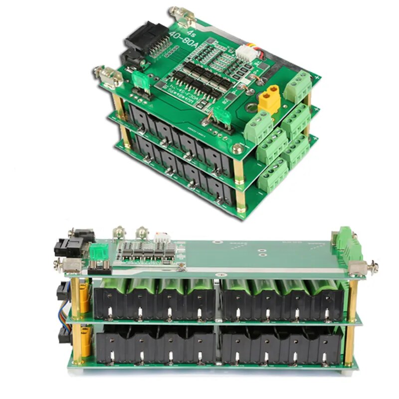 16V 4S Power Wall 18650 Battery Pack 4S BMS Li-ion Lithium 18650 Battery Holder BMS DIY Ebike Battery 4S Battery Box